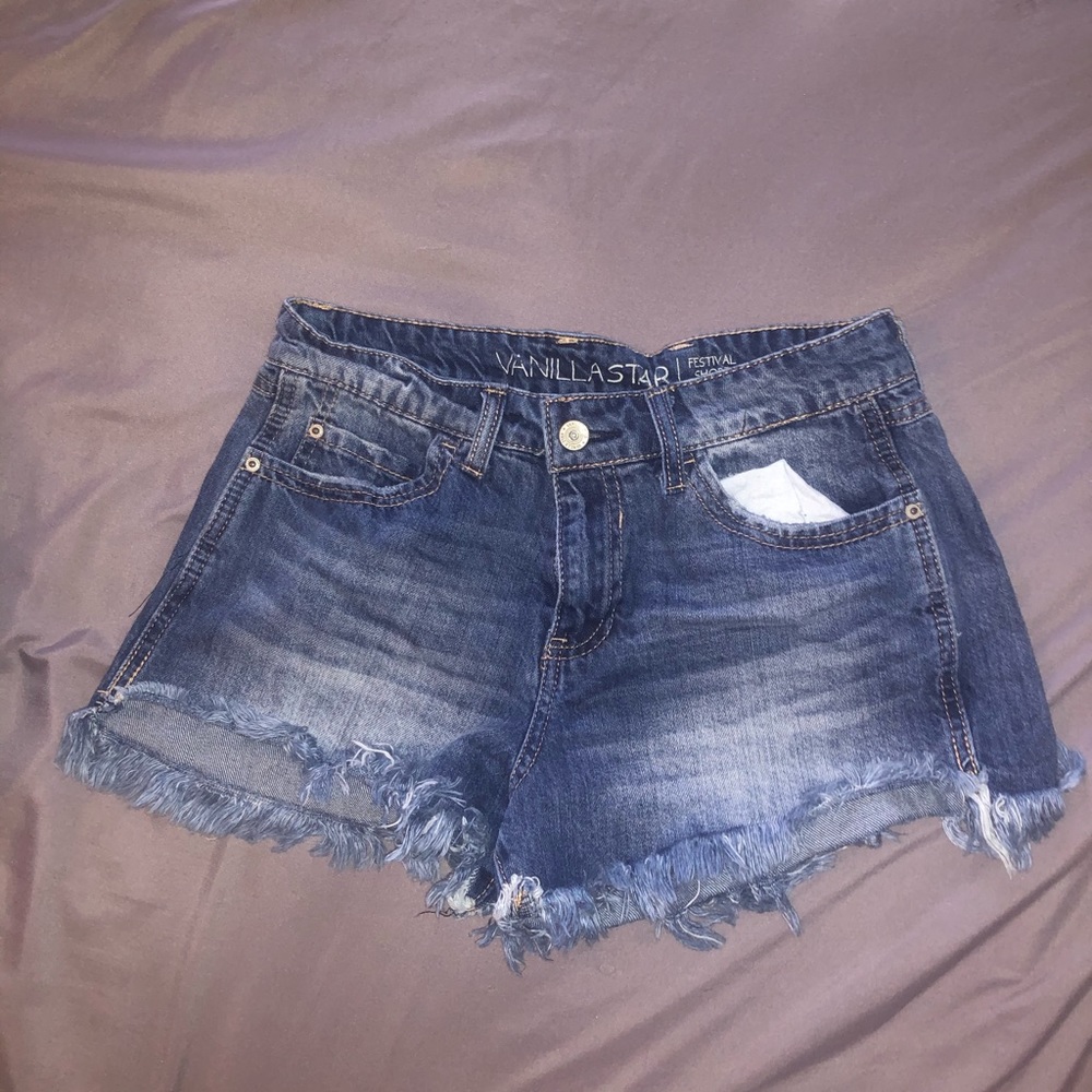 Dark wash festival shorts